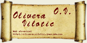 Olivera Vilotić vizit kartica